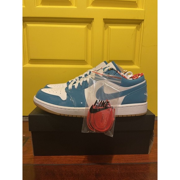 NEW Sz 10.5 Mens Jordan 1 Low SE Barcelona Cyber Teal White DC6991-400 FAST SHIP